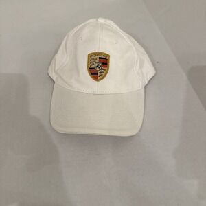 Porsche Drivers Selection White Baseball Cap White Strapback Logo Crest Patch